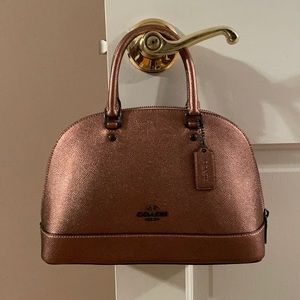 New coach metallic purse crossbody